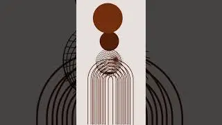 No Sound | Brown Boho Abstract Arches | Art