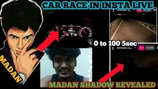 Madan car race in insta live|Madan shadow revealed |Madan insta live with spooky|Madan Audi car