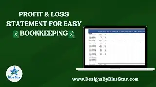 Monthly Profit & Loss Statement for Easy Bookkeeping | Income Statement Tutorial | Excel P&L