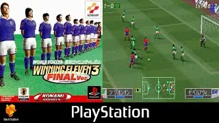 World Soccer Jikkyou Winning Eleven 3 Final Ver. PS1 - Gameplay on DuckStation