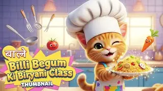 Billi Begum ki Biryani Class #catcookingfood #cat #cute #funny #aicat #pets 