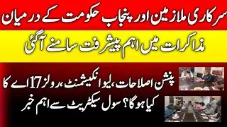 Negotiation Govt punjab with Govt Employees  about  30% Disparity Allowance and Pensions Reform