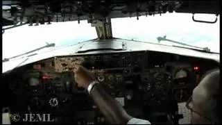 B737-200 Rollins Air,cockpit, MHLM-MHLC, Honduras.