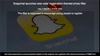 Snapchat launches new voter registration-themed photo filter