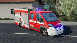 Polish Firefighters in action - Farming Simulator 2019 - Fiat Ducato [FS 19 LS 19 Car Vehicle Mod]