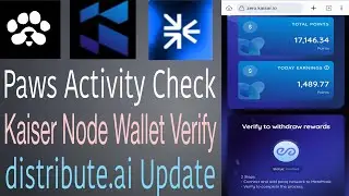 Paws Activity Check And  Kaiser Node Wallet Verify And Distribute. ai Update In Telugu