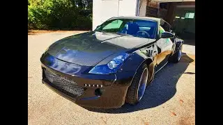 Covering changement de couleur Ember Black Gloss Nissan 350z Kit Rocket Bunny, Car Adh&eacute;sifs Bordeaux