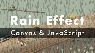 Rain Animation Effect with HTML5 Canvas, CSS & JavaScript | Sudden Evening Shower over Ohashi Bridge