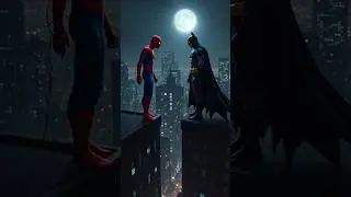 Hybrid image of spiderman and batman#hybrid#ai#spiderman#batman#shorts
