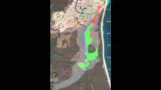 Northerly movement - dye injection points