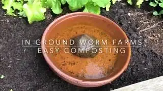 Easy way to Vermicaste with DIY IN GROUND Worm Farm or Worm Tower Composting
