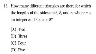SAT Prep Geometry & Trigonometry 6-1 Reviewing Basic Geometry Facts Q13