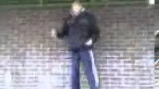 Sam haines dancing on bin