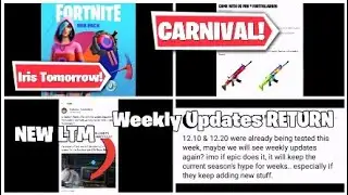 *NEW* FREE Carnival Fortnite Rewards! Iris Starter Pack Tomorrow! Weekly Updates! Faction Wars LTM!