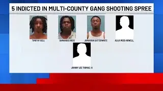 5 indicted in multi-county gang shooting spree in Alabama