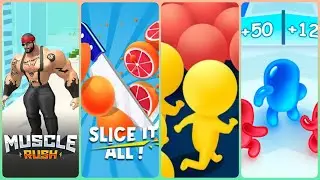 Count Master 3D Vs Join Clash 3D Vs SliceIt All Vs Muscle Rush Max Level Game Play