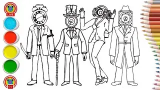 titan clock man t&ocirc; m&agrave;u mới/How to color Upgraded Titan Clockman/ Clockman Coloring pages/NCS Release