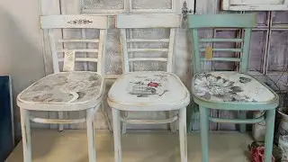 SILLA VINTAGE CON TRANSFER #reciclajedemuebles #mueblespintados