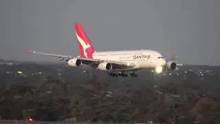 QANTAS 🦘 A380 SUPER QF94 FROM LAX LANDING RWY34 MELBOURNE YMML🛬🛬🦘🛬🛬✈️✈️✈️