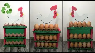 manualidad para organizar tu cocina una huevera de material reciclado