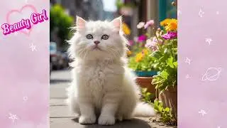 Beautiful white cat, but sadly #ai #cat #capcutpro #cute #kucingputihlucu #kucinganggora #kucingras