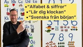 Lär dig svenska: Alfabetet, siffror och klockan (SFI B nivå)