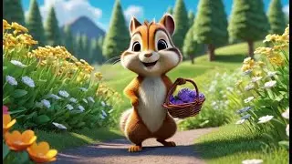 Cheery Chipmunk Gathers Acorns | Animal Nursery Rhyme | Kids Songs | Baby Music