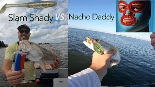 Nacho Daddy spoon Vs. Paddle Tail lures Slam Shady 2.0 (Salt Strong) & Down South Lures