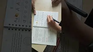 Writing on Sank magic practice copybook ( it will erase automatically after some time) ☺☺