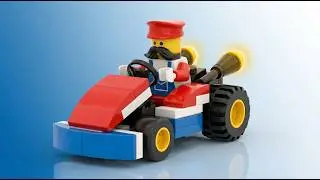 LEGO Minifigure Mario Kart 🧱💨 Who Threw That Banana?! 🍌😱 #legobuild #legomoc #legoanimation