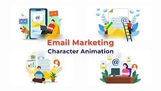 Email Marketing | Flat Character Motion Graphic Animation | After Effects Templates