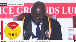 FINAL DAY!! GEN.MUSEVENI STILL LEADS WITH 71.88%  AS BOBI WINE FOLLOWS AT 24.46%, GENERAL ELECTIONS