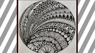 Zentangle Mandala art || mandala art design|| mandala drawing||designs||3d zentangle art|| zendoodle