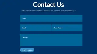 Contact Us Form Using Only HTML & CSS