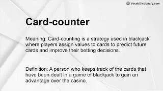 Card-counter Meaning