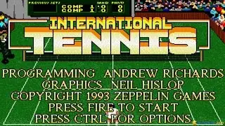International Tennis gameplay (PC Game, 1992)