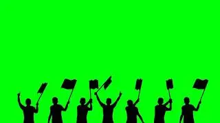 Crowd Silhouette Overlay Effect 4 | Green Screen | Kinemaster, After Effects, Premiere Pro, Blender