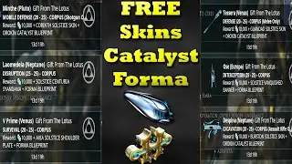 Warframe Gift Of The Lotus Skins and More! Free Orokin Catalysts!