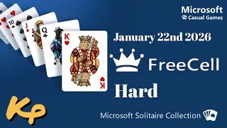 Microsoft Solitaire Collection - Daily Challenge - FreeCell Hard - January 22nd 2026 - 2026-01-22