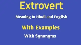 Extrovert meaning in hindi |Explained  in Detailed | Extrovert Definition , Examples  & Synonyms    