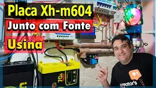 Placa Xh-m604 Instalada junto com Fonte Usina, Off-Grid 12 Volts Sistema Híbrido para economizar!