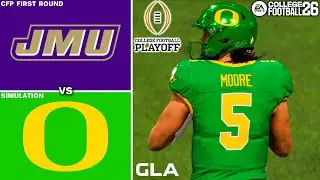Oregon vs James Madison &ndash; CFP First Round Simulation & Prediction | CFB 26 PS5 Gameplay