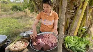 Crispy Pork Offal Stir-Fry | Authentic Village Cooking