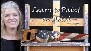 Learn How to Paint on a Saw! Painting Tutorial BALD EAGLE AMERICAN FLAG- Easy Beginner Art and Craft
