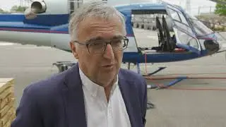 Travaux h&eacute;liport&eacute;s sur les lignes &eacute;lectriques de Strasbourg &Eacute;lectricit&eacute; R&eacute;seaux