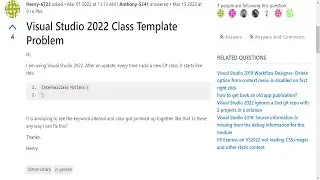Visual Studio 2022 Class Template Problem | internal class| public class