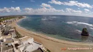 Torre Pali - riprese da un drone della spiaggia di Salve (LE) - Salento