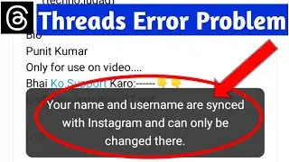 threads your name and username are synced with instagram and can only be changed there problem solve