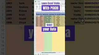 Split into cell in Excel✅ || Separate Text in Different Cells 👍⌛🔥 | #spreadsheet #shorts
