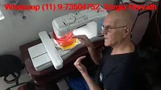 Bordado de  bonés na Brother BP 2100, ficou fácil